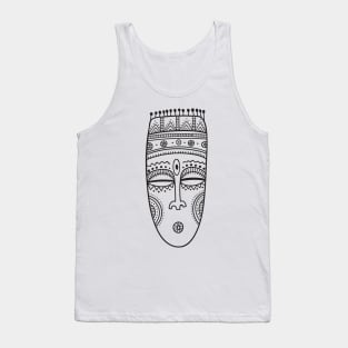 Tribal mask Black Tank Top